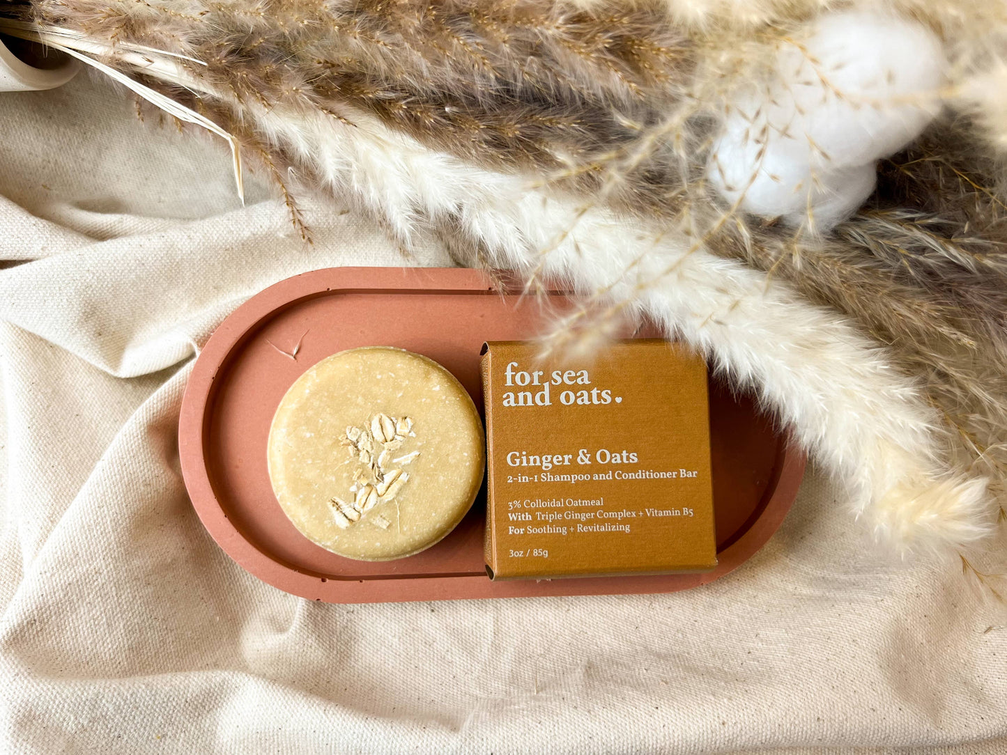 For Sea and Oats - Ginger & Oats Shampoo Conditioner Bar | Sulfate-free