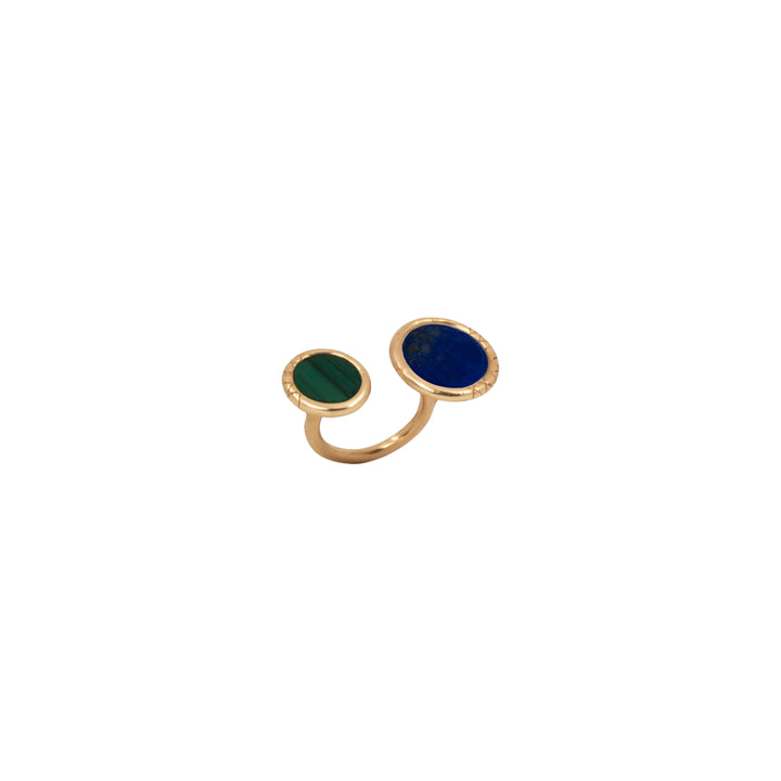 Uroboro Double Stones Ring - Giulia Barela Gioielli/Jewlery