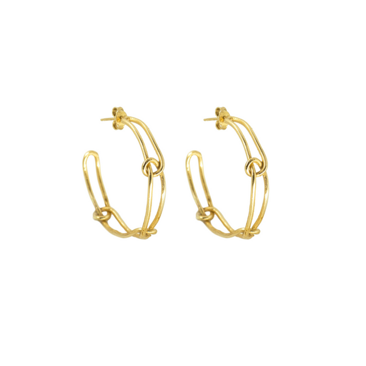 Knot Light Hoop Earrings - Giulia Barela Gioielli/Jewlery