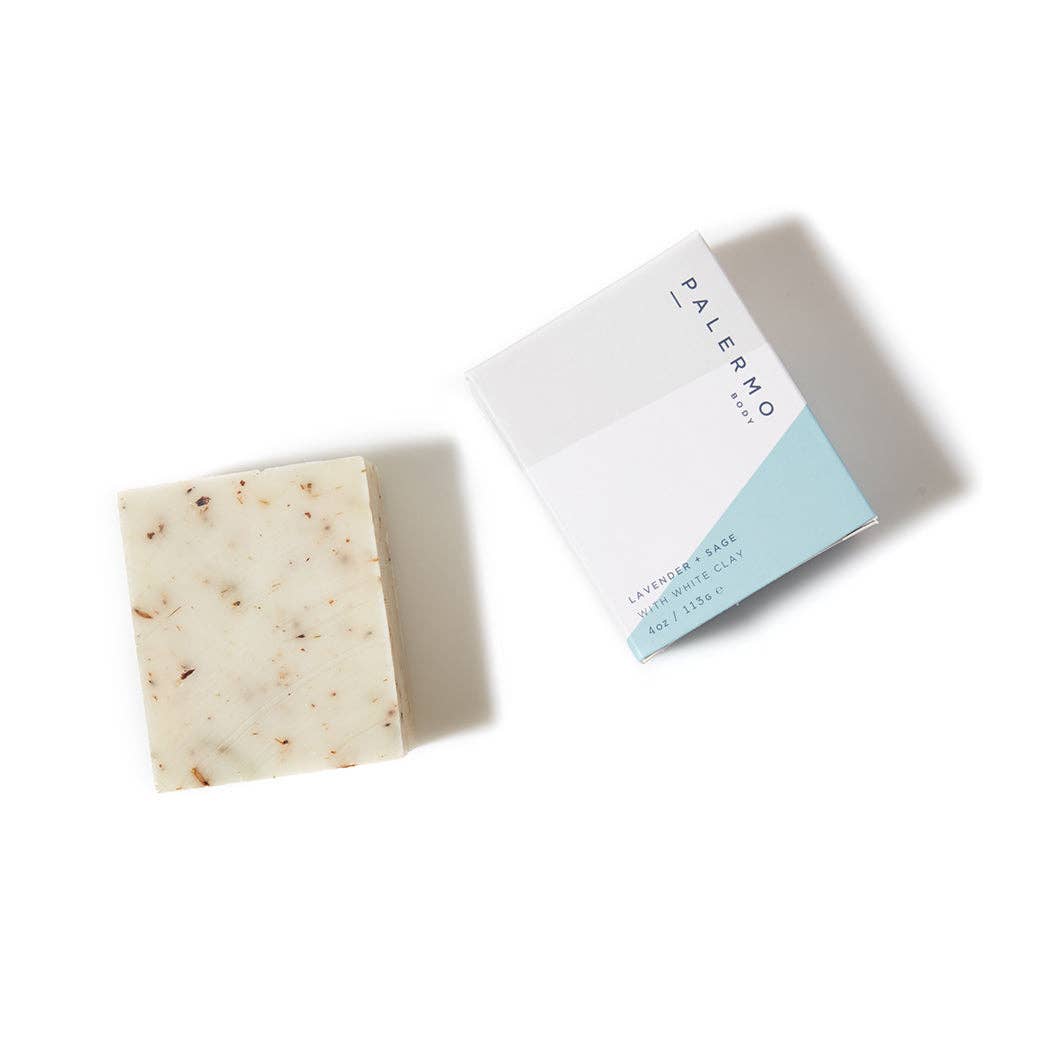 Palermo Body - 4oz | Lavender + Sage with White Clay Soap